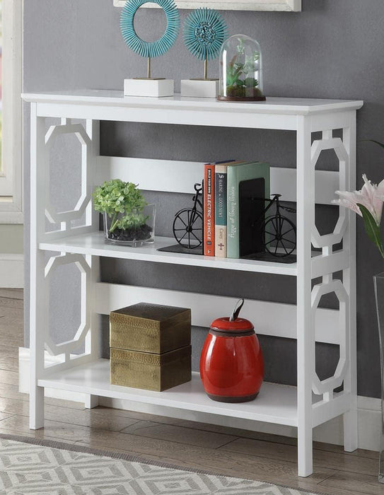 Omega 3 Tier Bookcase In White