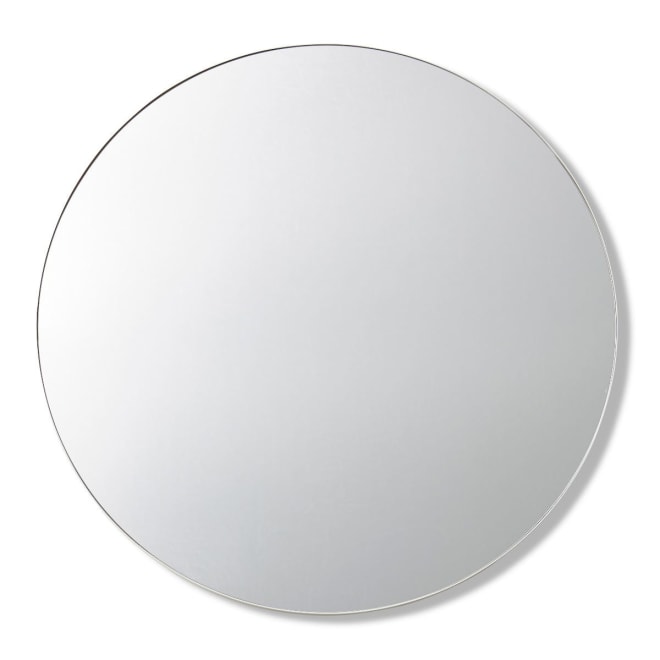 Coco Round Wall Mirror - White, 100cm (H)