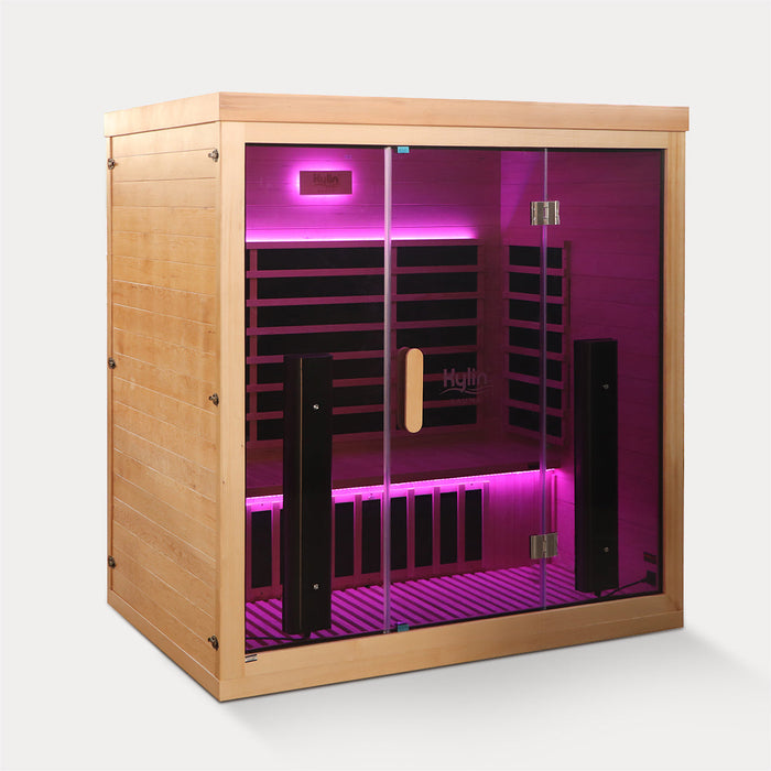 Kylin Premium Full Spectrum Low EMF Infrared Sauna Room 4 Person H6420 (Floor Heater included)
