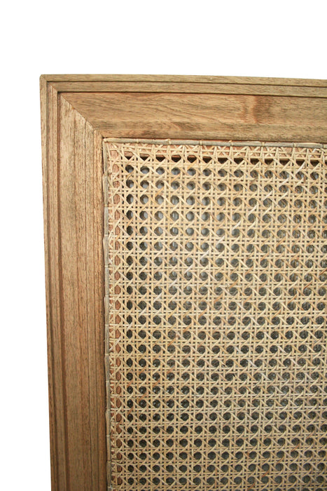 Harrison Cane Double Bedhead - Weathered Oak