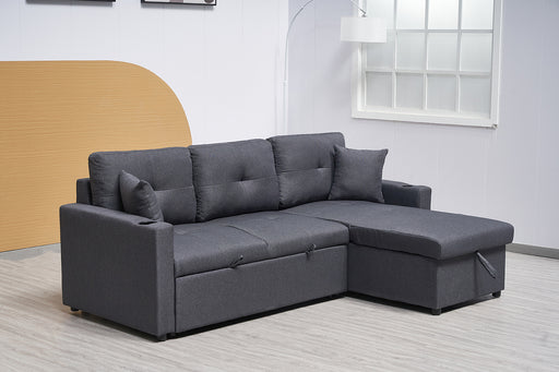 Ellie Sofa Bed Charcoal Fabric 210cm