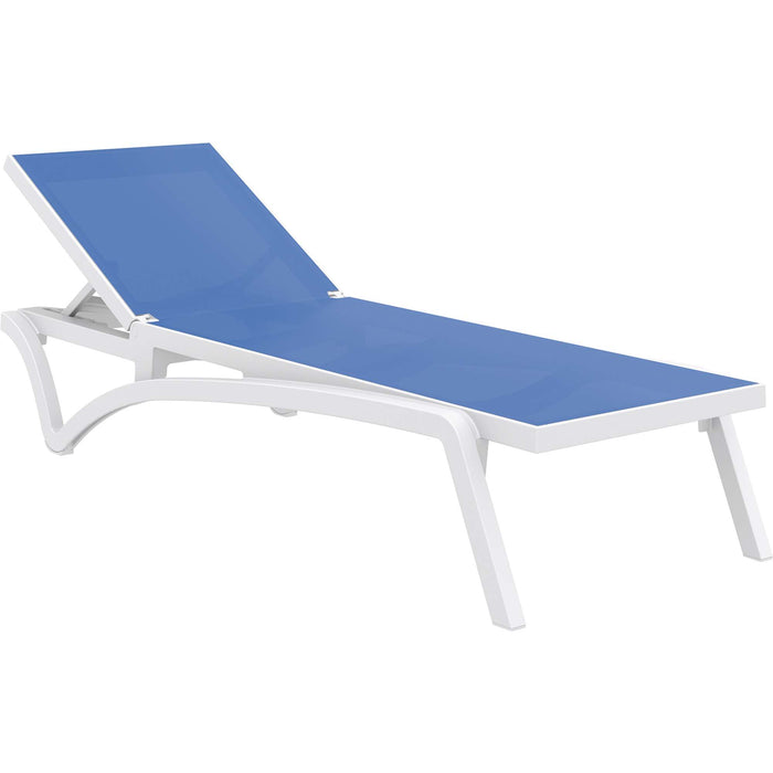 Siesta Pacific Sun Lounger - White/Blue