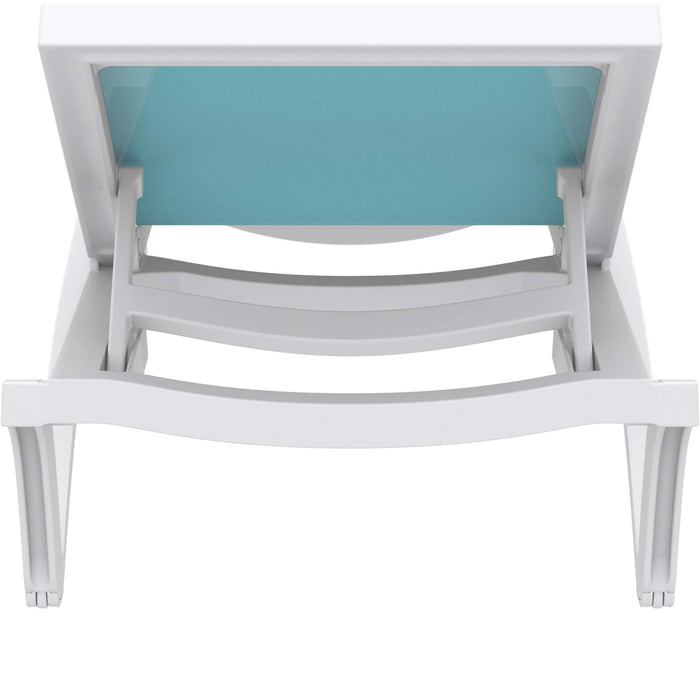 Siesta Pacific Sun Lounger - White/Turquoise