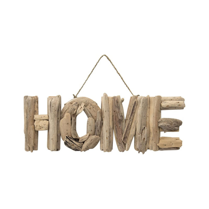 Hand-Made Driftwood 'Home' Wallart