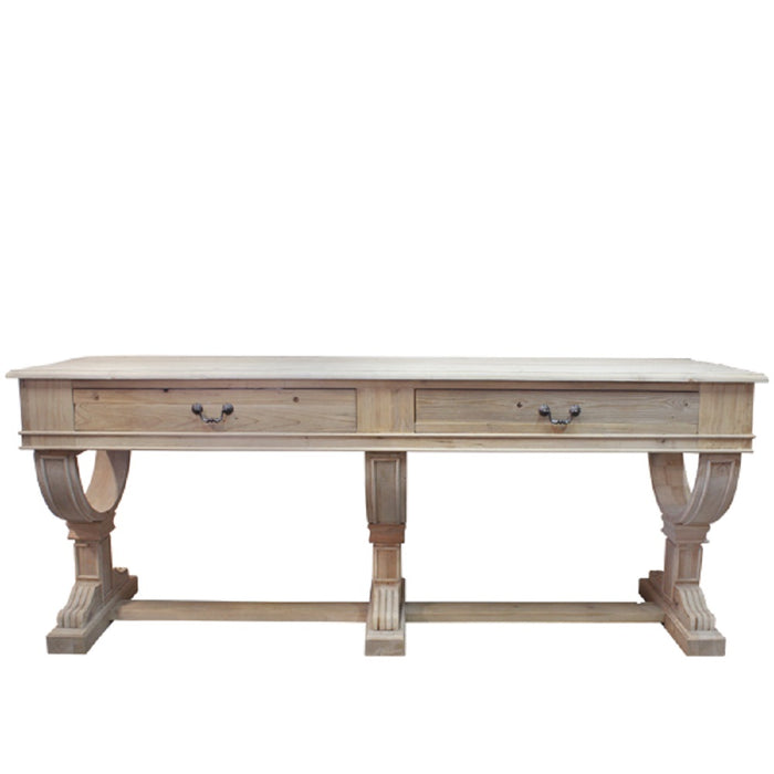 Curtis 2 Drawer Large Console Natural Reclaimed timber