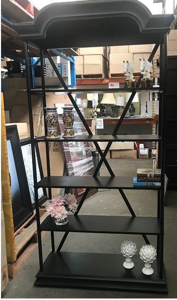 Bakers Display Stand Black Reclaimed Timber