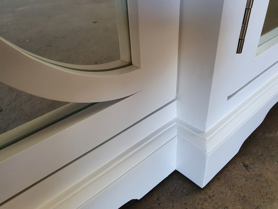 Keats Sideboard White with Mirror Backing. Buffet with storage.