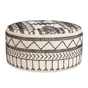 Brooklyn Rnd Ottoman White