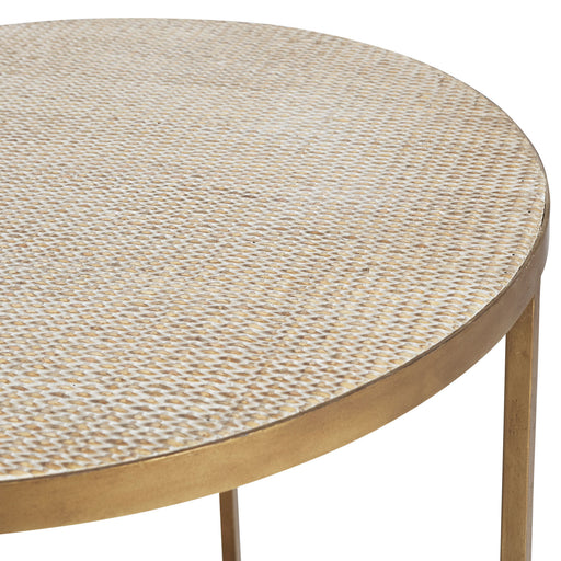 Canvas and Sasson Manhattan Rattan Round Lamp Table