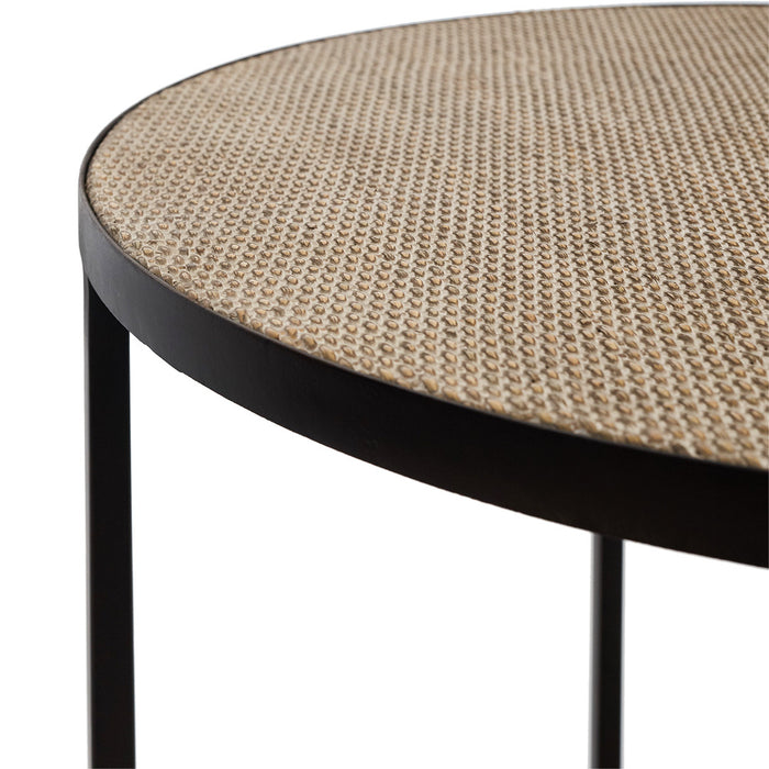 Canvas and Sasson Manhattan Rattan Round Lamp Table