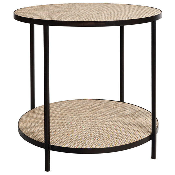 Canvas and Sasson Manhattan Rattan Round Lamp Table