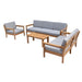 Rome 2 Seat Teak Outdoor Lounge Sofa - Raffinata