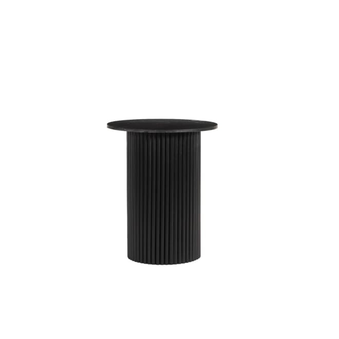 Paloma Marble Side Table - Black/Black, 55cm (H)
