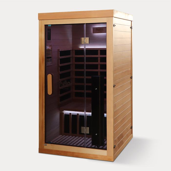 Kylin Premium Full Spectrum Low EMF Infrared Sauna Room 1 Person H6120 (Floor Heater included)