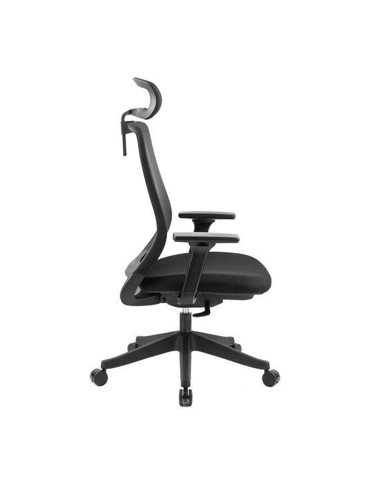 Carlie High Back Molded Foam Seat Ergonomic Office Chair In Black