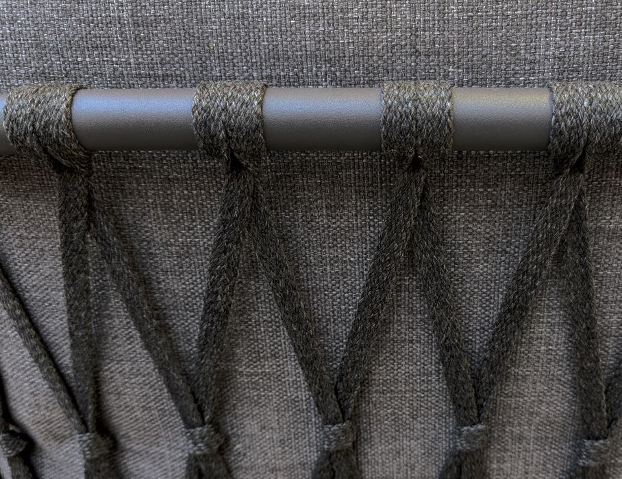 Kara Lounge Chair - Outdoor - Single - Charcoal - Granite Grey Cushions, Fabric, Metal
