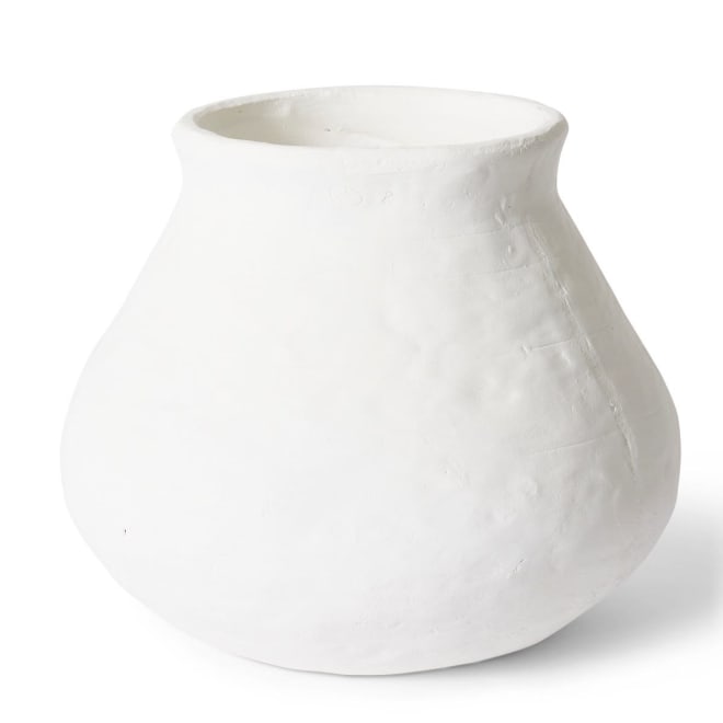 Reagan Squat Pot - White, 25cm (H)