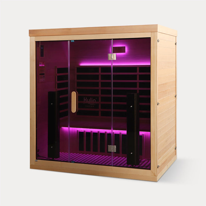 Kylin Premium Full Spectrum Low EMF Infrared Sauna Room 4 Person H6420 (Floor Heater included)