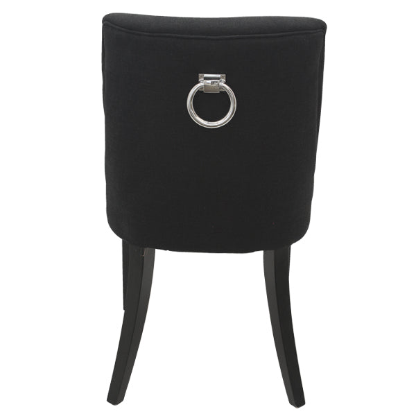 Ophelia Dining Chair Black chrome ring on back