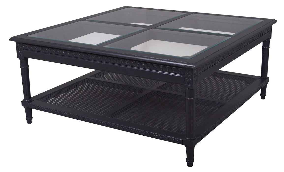 Polo Square Coffee Table Black Flat packed