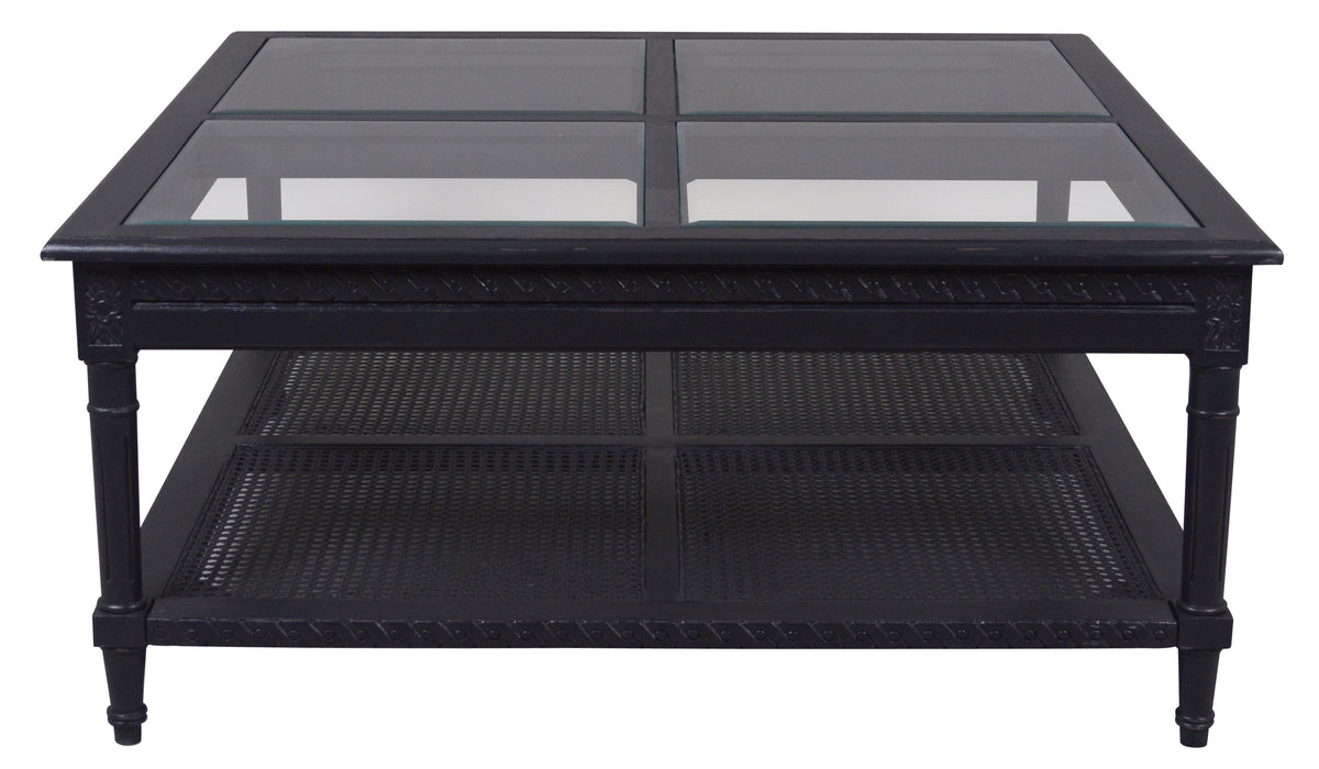 Polo Square Coffee Table Black Flat packed