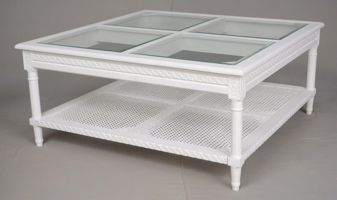 Polo Square Coffee Table White Flat Packed