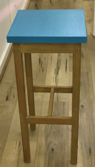 Teal Top Barstool/Tall Side Table 81cms high