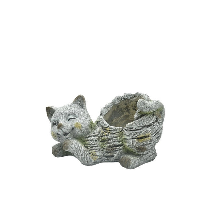 Winking Cat Planter w/Hole + Plug