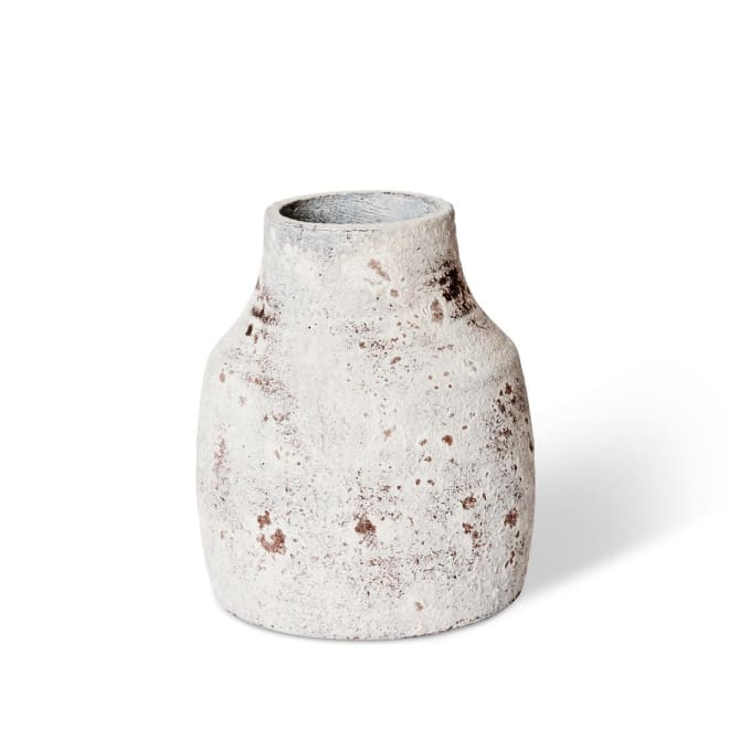 Monroe Vase - White/Grey, 26cm (H)