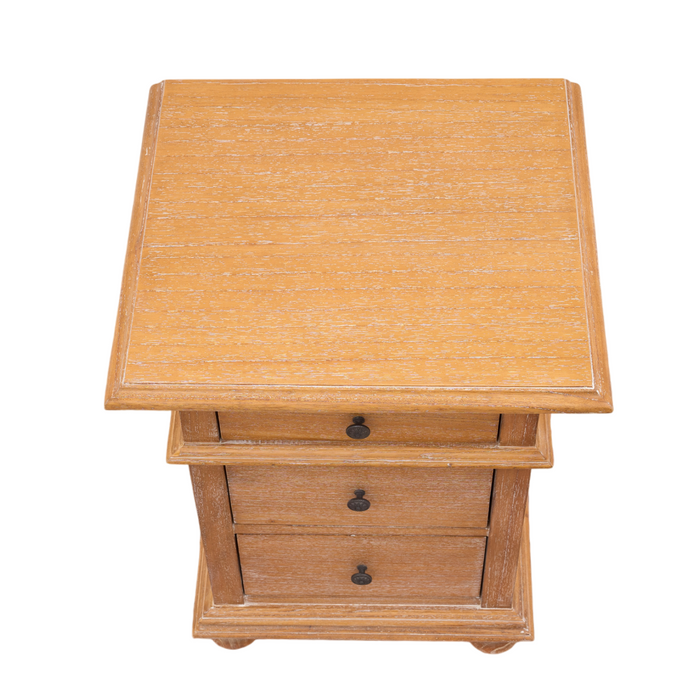 Augusta 3 Drawer Bedside Cabinet