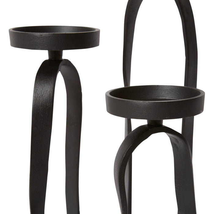 Una Candle Holder - Black, 47cm (H)