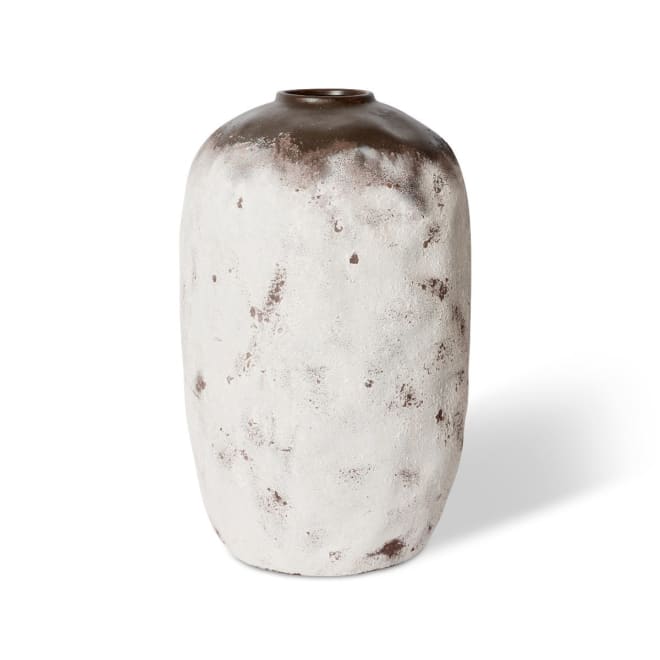 Marlow Tall Vase - White/Grey, 60cm (H)