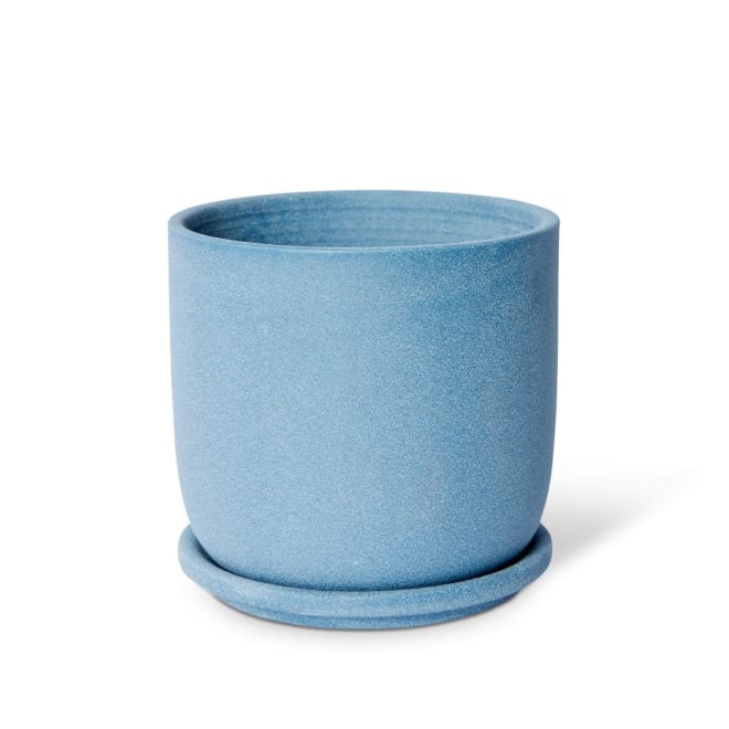Allegra Pot w Saucer - Blue, 15cm (H)