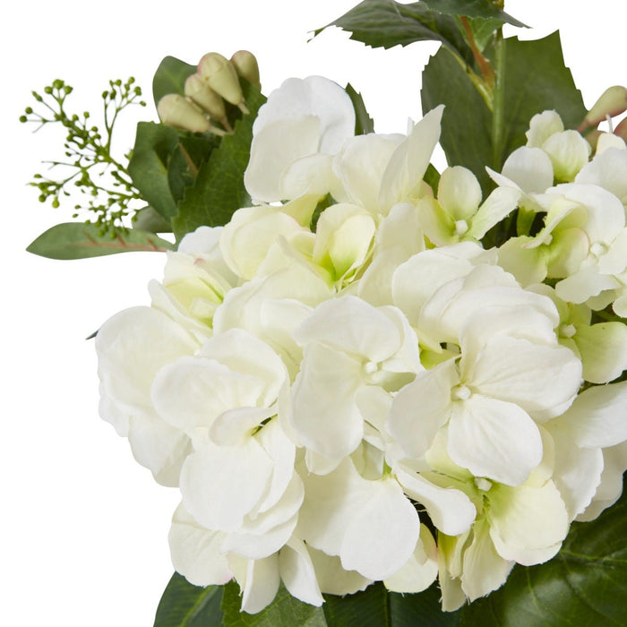 Hydrangea Sadie Bouquet Pack of 6 - White, 30cm (H)