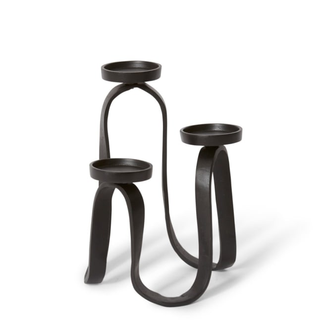 Una Candle Holder - Black, 31cm (H)