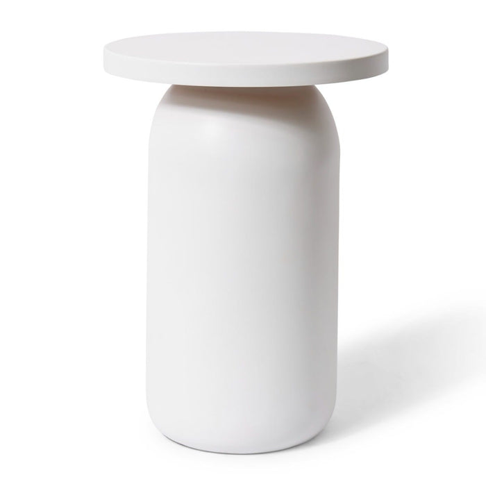 Porter Side Table - White, 47cm (H)