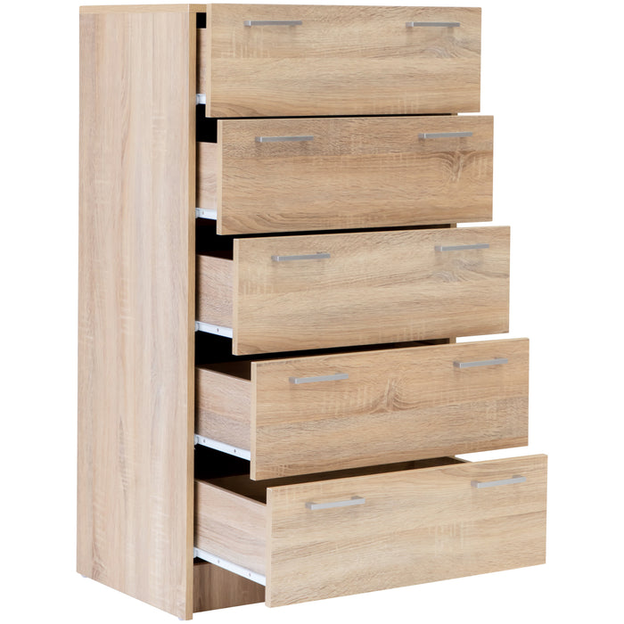 Tribecca 5 Drawer Chest - Light Sonoma Oak