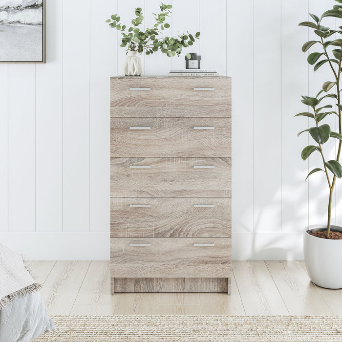 Tribecca 5 Drawer Chest - Light Sonoma Oak