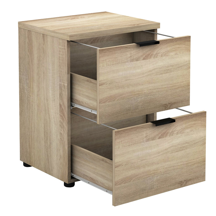 Rico 2 Drawer Filing Cabinet - Light Sonoma Oak