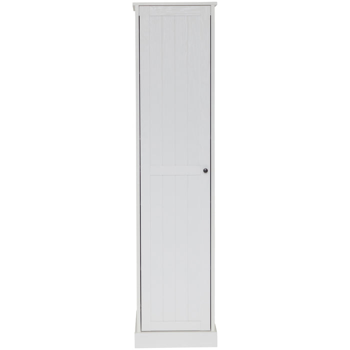 Hamptons 1 Door 5 Tier Shelf Multipurpose Cupboard