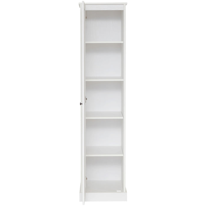 Hamptons 1 Door 5 Tier Shelf Multipurpose Cupboard