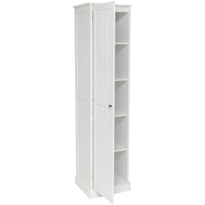 Hamptons 1 Door 5 Tier Shelf Multipurpose Cupboard