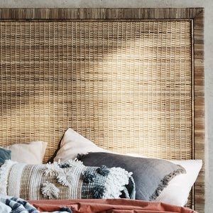 Canvas and Sasson Palm Springs Rattan Bedhead Queen