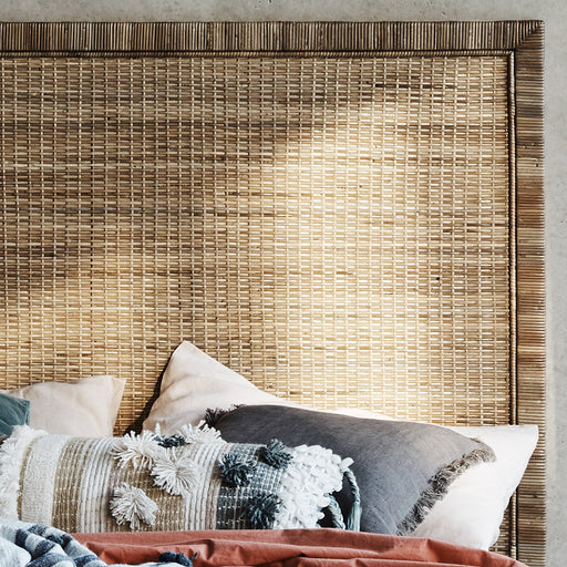 Canvas and Sasson Palm Springs Rattan Bedhead King