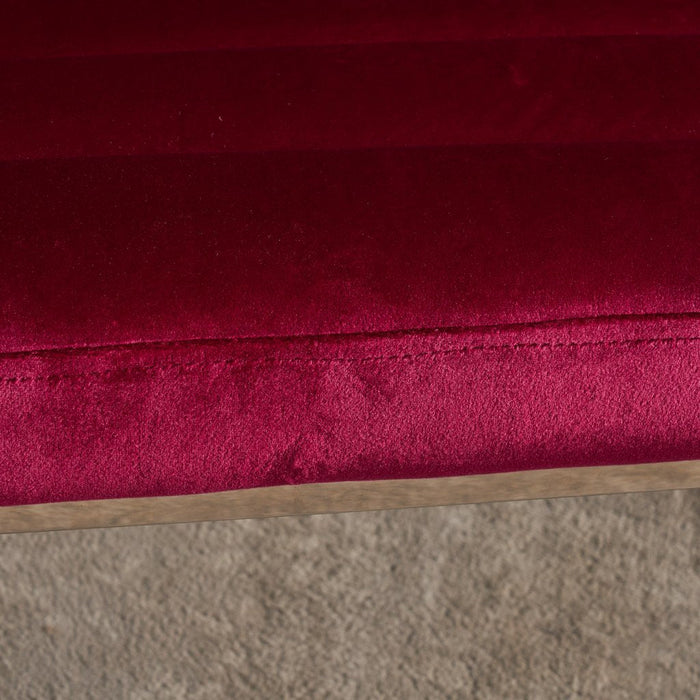 Glorie Garnet/Red Velvet Sofa Accent Chair Armchair