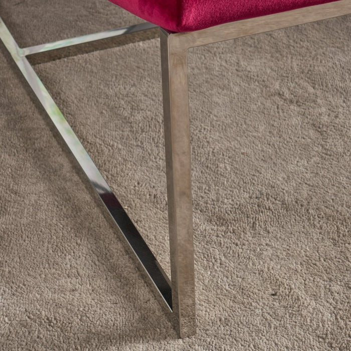 Glorie Garnet/Red Velvet Sofa Accent Chair Armchair