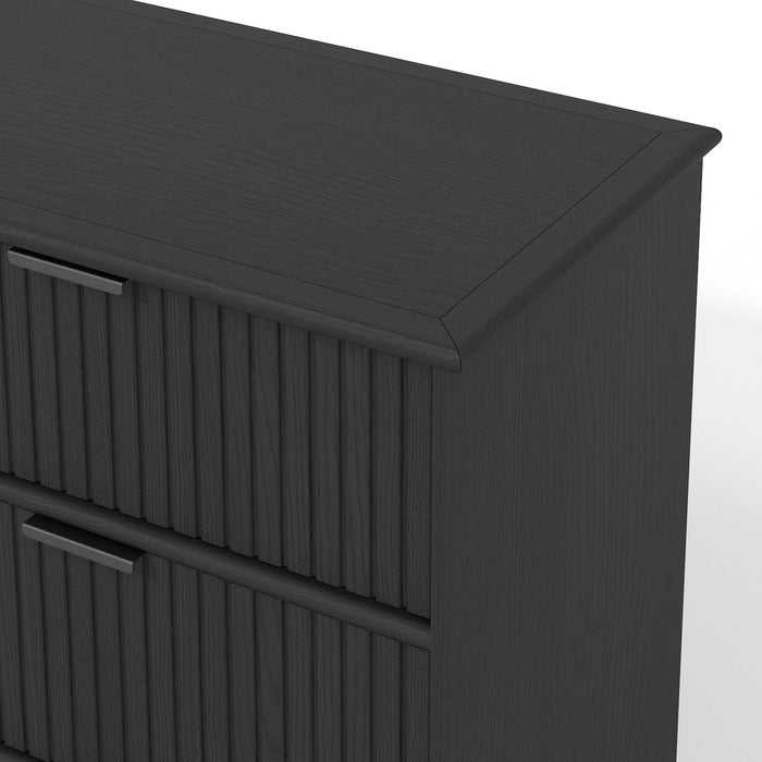 Sorrento 6 Drawer Chest - Woodgrain Black