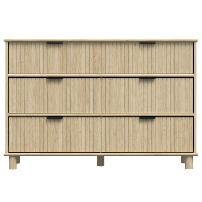 Sorrento 6 Drawer Chest - Swedish Oak