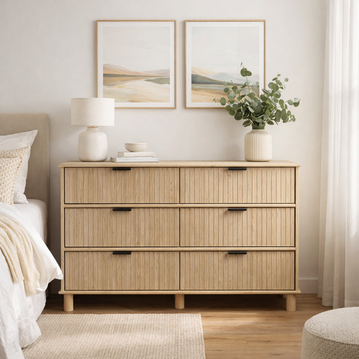 Sorrento 6 Drawer Chest - Swedish Oak