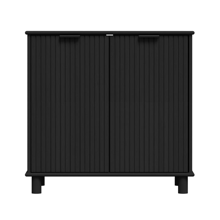 Sorrento 2 Door Sideboard Cupboard - Woodgrain Black